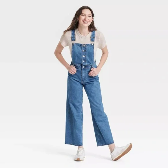 Universal Thread Women's Classic Blue Overalls - Picture 2 of 3